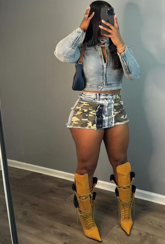 Split Decisions mini skirt
